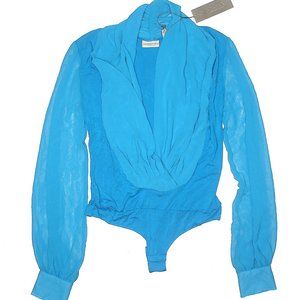 Eva Mendes Turquoise Blue Body Suit